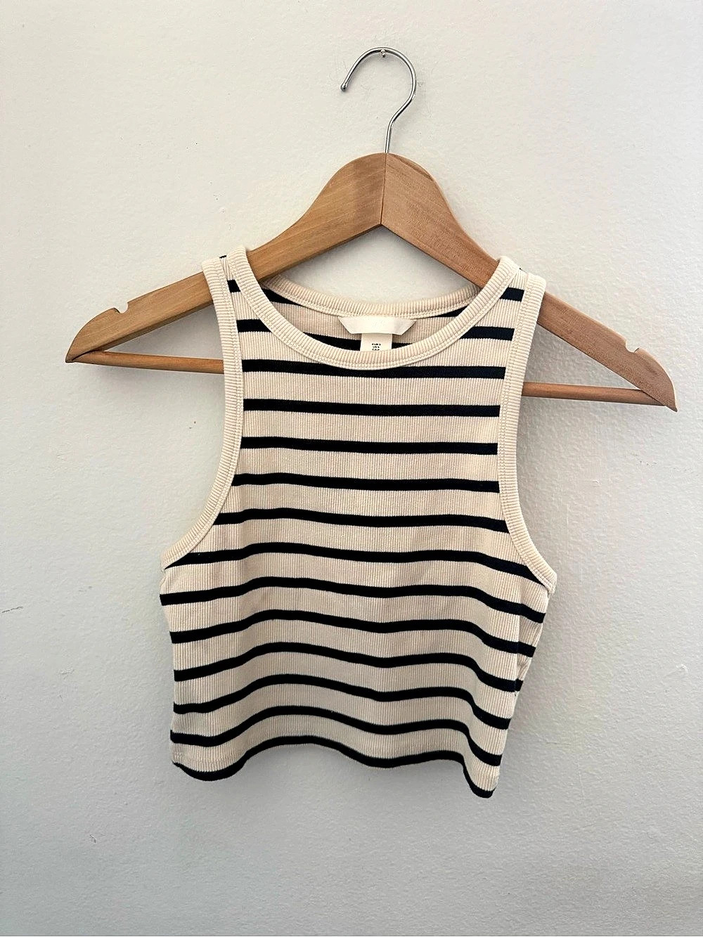 H&M Striped Cropped Tank Top